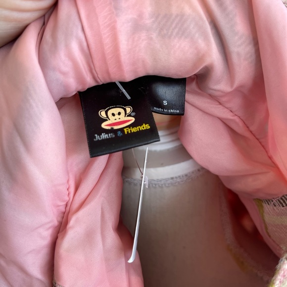 Y2K Paul Frank Pink Plaid Hooded Wool Peacoat, Size Small - Picture 12 of 13